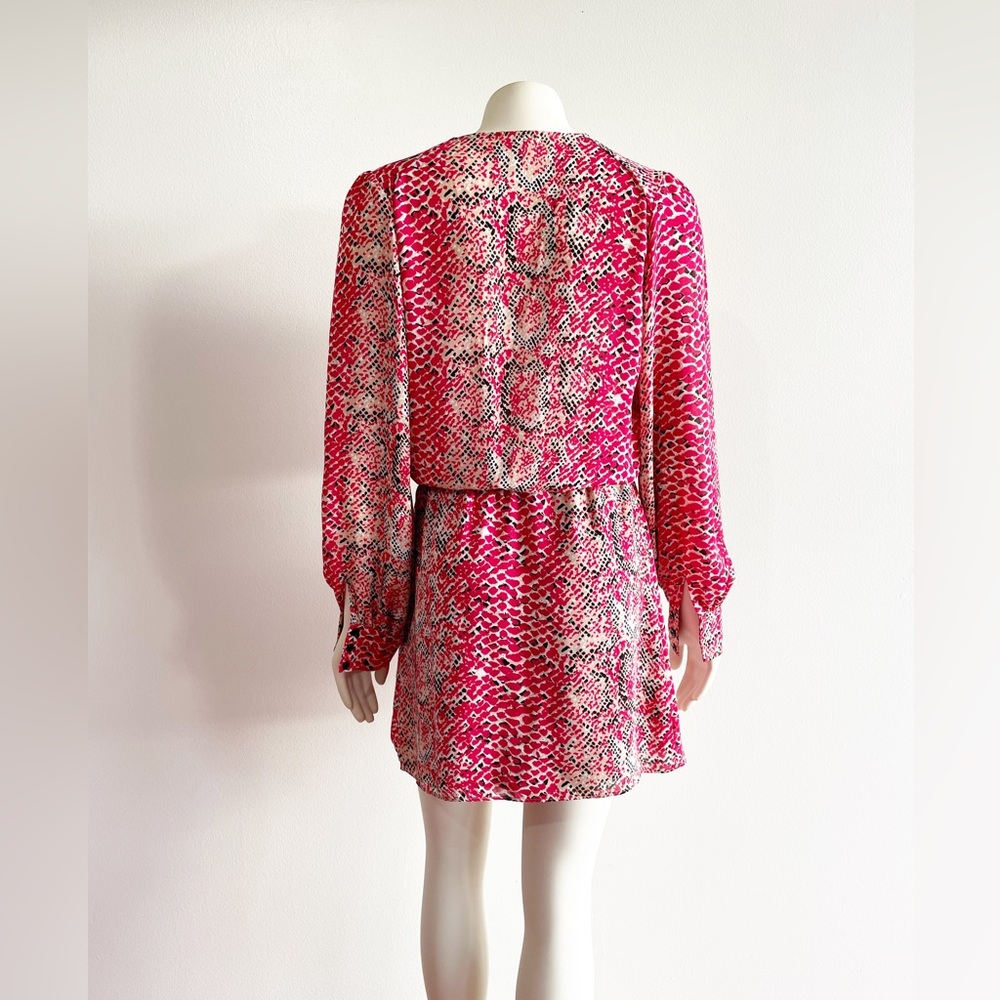 Parker Dress Snake Python Print Red Tunic Dress Xs - image 3